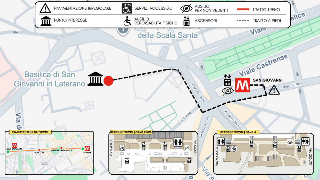 mappa percorso pedonale